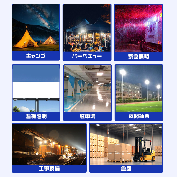 2台セット 200W led投光器 充電式 16800LM 16800mAH 超強力マグネット ソーラー充電とUSB充電 5つ点灯モード IP66防水 アウトドア キャンプ PL 3年保証 | HIKARI（ヘッドライト） | 13
