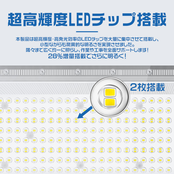 超爆光!【10台】led投光器 作業灯 500...の詳細画像4