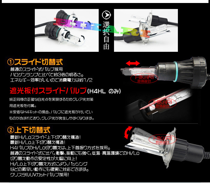 HIKARI（ヘッドライト） HIDキット ヘッドライト 55w 6000k H4