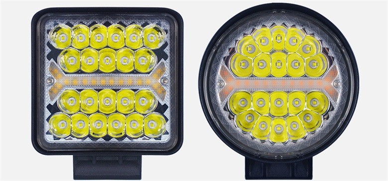 SALE 丸型 60W ワークライト LED作業灯 5発光モード IP67防水 トラック 路肩灯 投光&集光両立 2個入り 7日保証 YG
