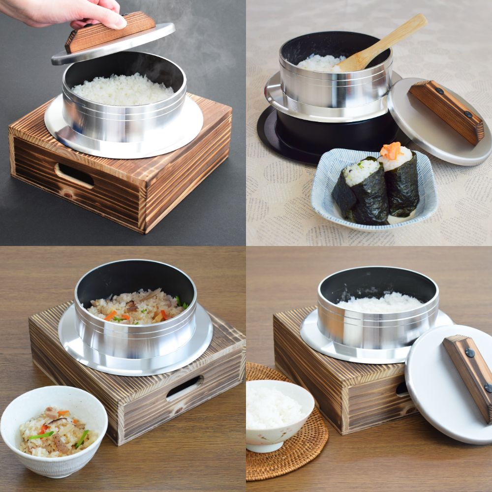 在庫処分特価】 専用釜置台セット 釜めし ごはん釜 「釜炊き三昧 極