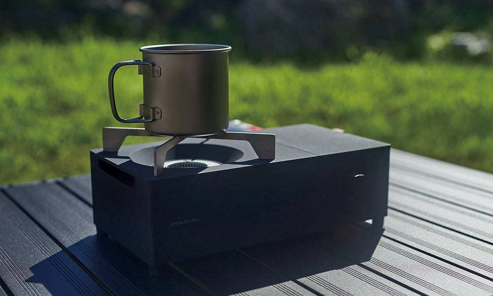 amadana（アマダナ） カセットコンロ 卓上コンロ おしゃれ ブラック CC