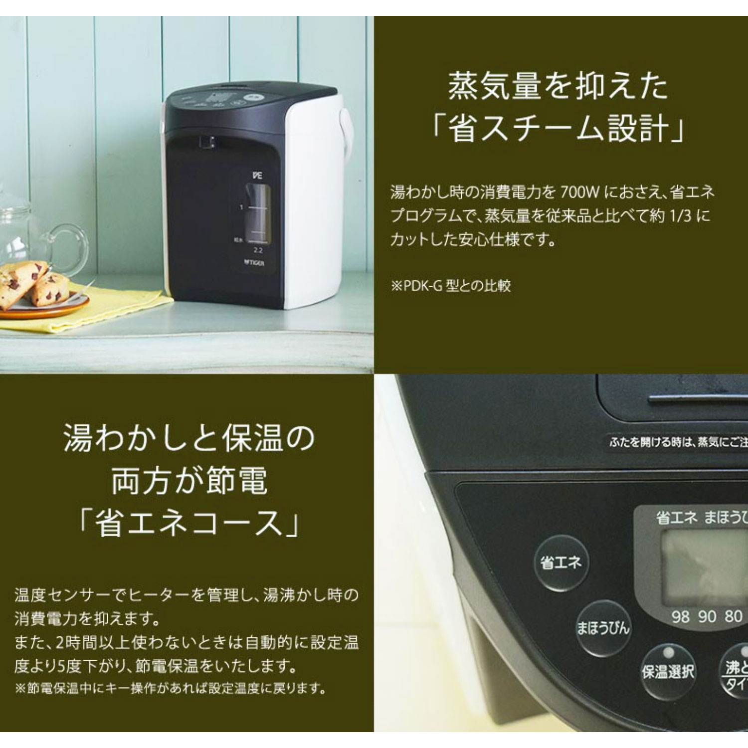 【新品未使用品】TIGER PIQ-A221 タイガー電気ポット/2.2L タイガー（TIGER） タイガー魔法瓶 電気ポット 2.2L VE電気まほうびん