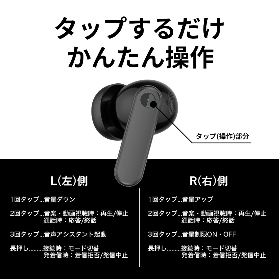 コネクシオ docomo select ワイヤレスイヤホン MEES M4 Pro ホワイト