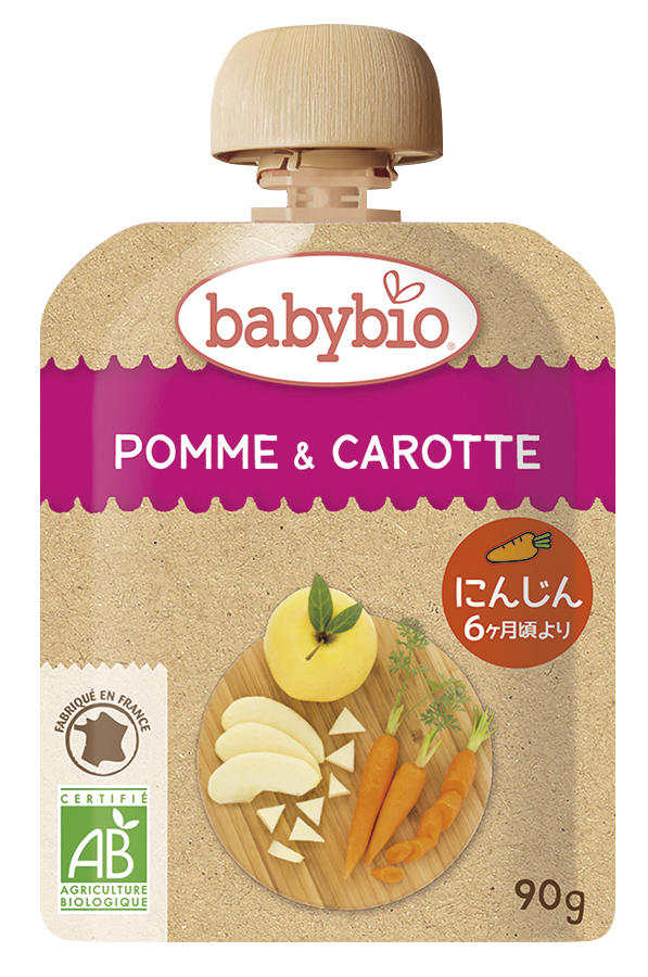 baby bio　有機ベビースムージー (アップル・キャロット) 90g