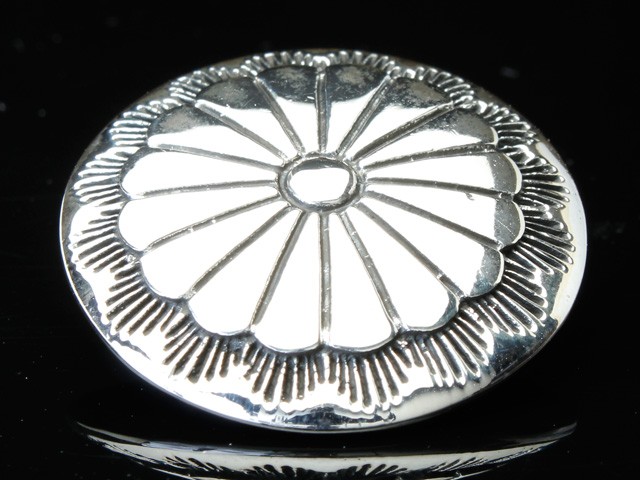 【cv-n004】silver925菊花纹章十六八重表菊シルバーコンチョ