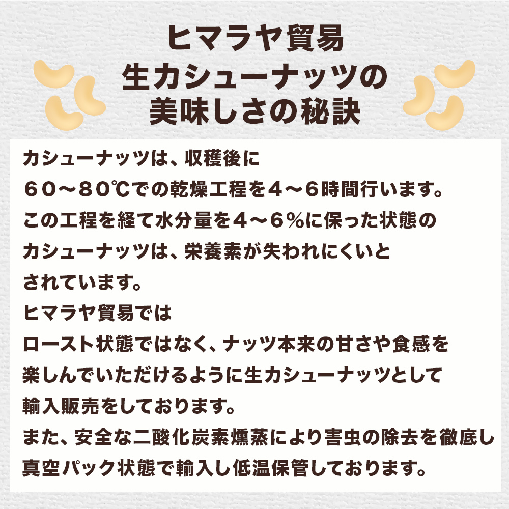 最安値挑戦／ ベトナム産 生 カシューナッツ ブロークン 900g 送料無料