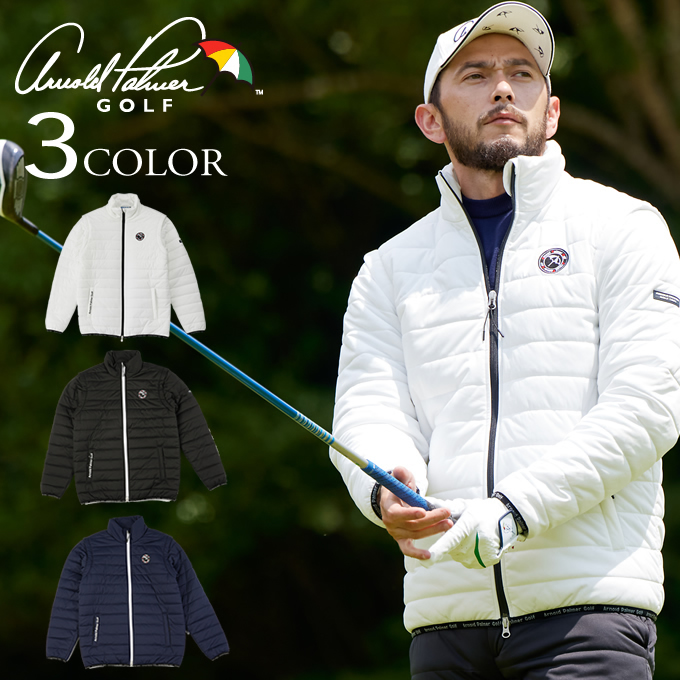 アーノルドパーマー arnold palmer ゴルフウェア ブルゾン メンズ ストレッチ中綿2WAYジャケット AP220206L05