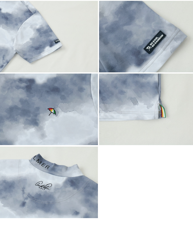 アーノルドパーマー ゴルフウェア 半袖シャツ メンズ タイダイプリントモックネック半袖シャツ arnold palmer AP220101M11