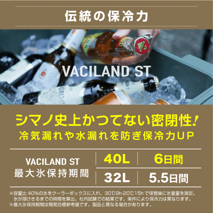 シマノ SHIMANO クーラーボックス ヴァシランド ST VACILAND ST 40L