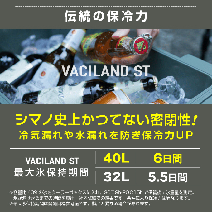 シマノ SHIMANO クーラーボックス ヴァシランド ST VACILAND ST 40L