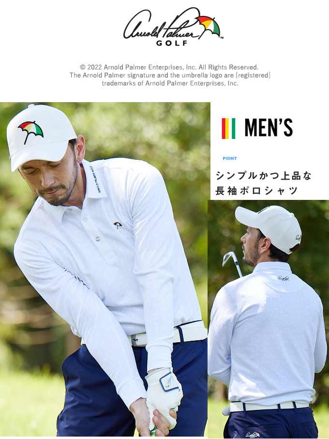79258 アーノルドパーマーゴルフ ポロシャツ 白x青 XO