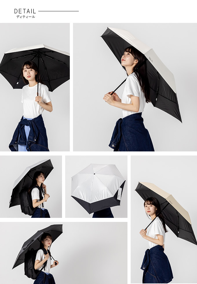 Wpc. 日傘 折り畳み 晴雨兼用 折り畳み傘 IZAバックパックガード55