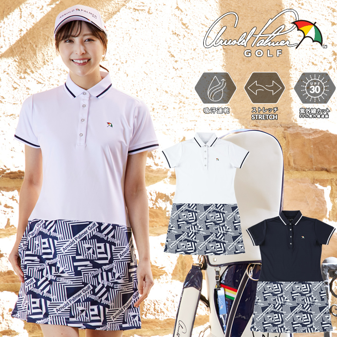 【美品】ACEANDRARE ゴルフウェア ワンピース レア Arnold Palmer（アーノルドパーマー） ゴルフウェア ワンピース