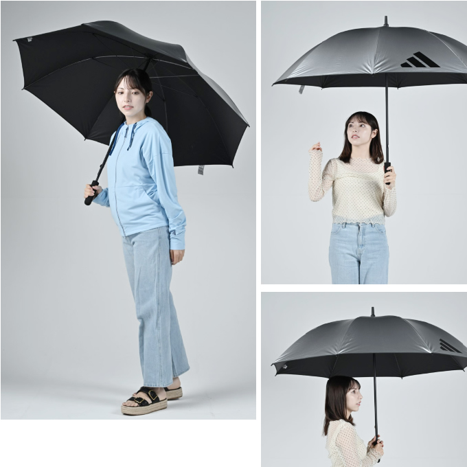 【最安値✨M】アディダスゴルフ 上下セット 撥水 防風 UV 寒暖差や雨対策に！ adidas（アディダス） ゴルフ 傘 メンズ レディース 晴れ雨兼用 UV