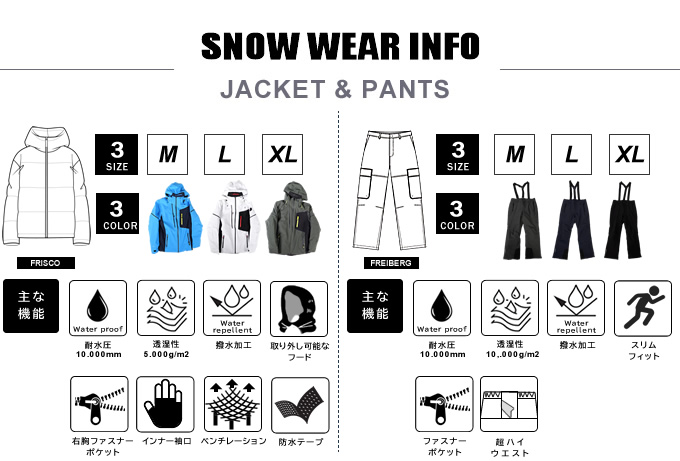 ICEPEAK（アイスピーク） スキーウェア 上下セット メンズ SNOW JK+
