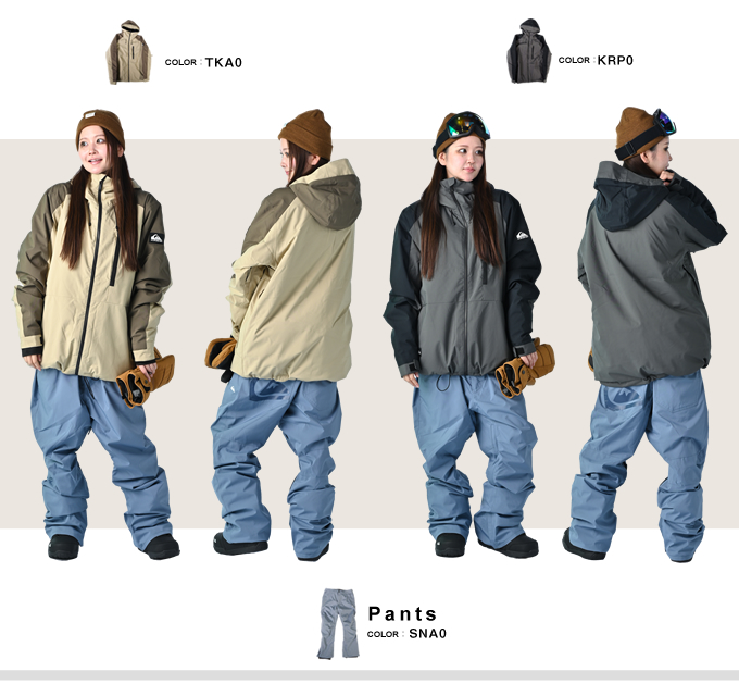 新品未使用　上下Ｌ　Quiksilver スノーボードウェア Quiksilver（クイックシルバー） スノーボードウェア 上下セット