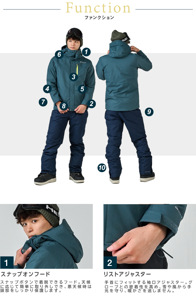 Columbia（コロンビア） スノーボードウェア 上下セット メンズ LAST