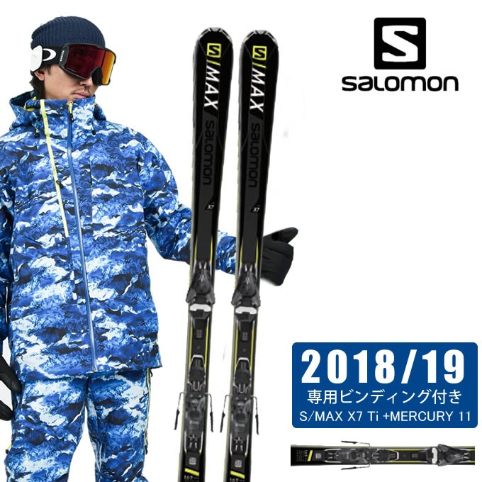 サロモン salomon スキー板セット 金具付 メンズ S/MAX X7 Ti +MERCURY