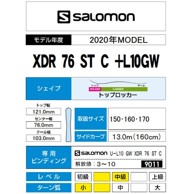 サロモン スキー板 3点セット メンズ スキー板 ビンディング ブーツ