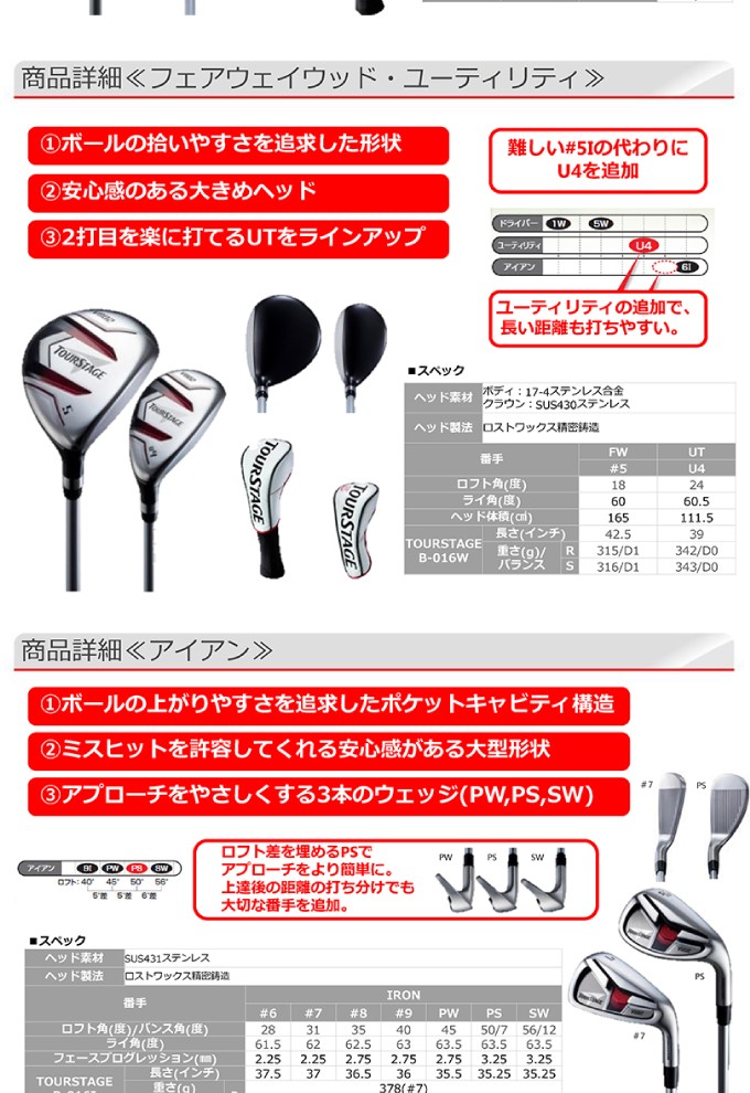 TOURSTAGE ブリヂストン ツアーステージ ゴルフ セットクラブ メンズ