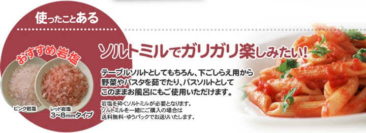 ソルトミルでガリガリ楽しみたい！