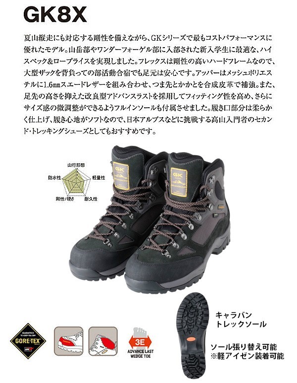 キャラバン Caravan トレッキングシューズ メンズ GK8X GTX 11899 od