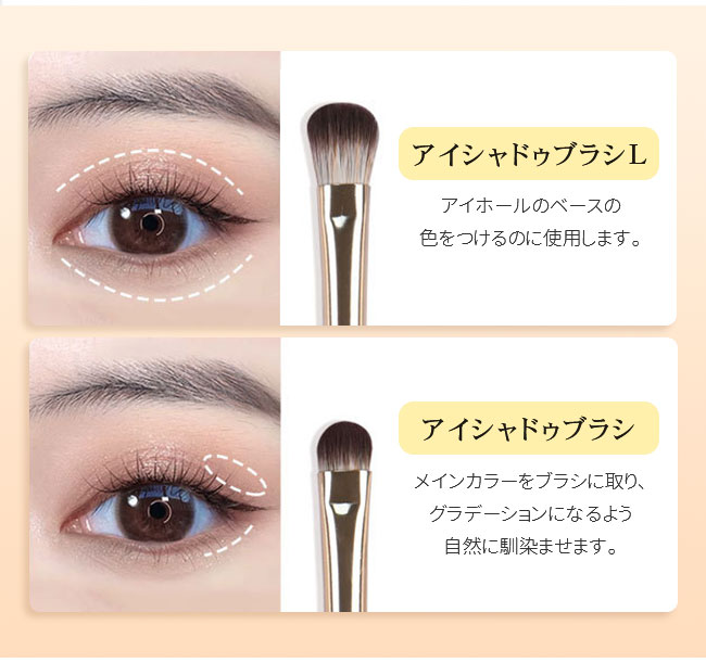 2点買うと20％OFF】アイシャドウブラシ メイクブラシ 8本セット アイ