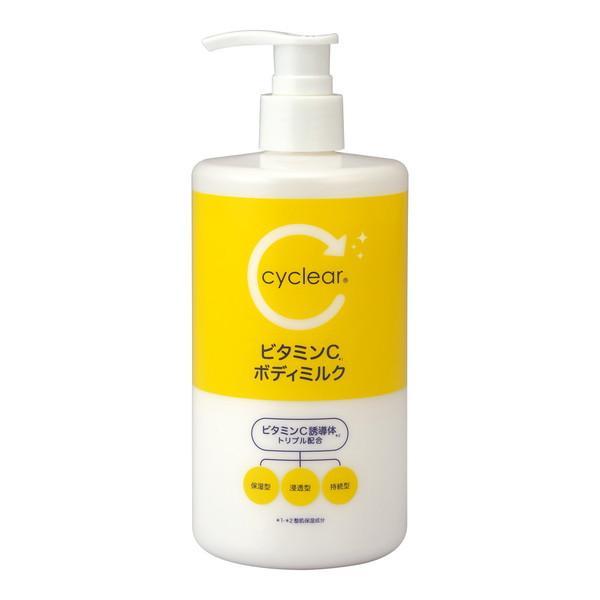 (まとめ買い×24個セット)熊野油脂 cyclear ビタミンC ボディミルク 400ml (送料無料)