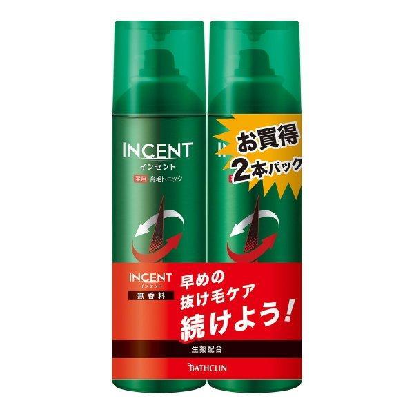 (まとめ買い×12個セット)バスクリン INCENT インセント 薬用 育毛トニック 無香料 190G ペアパック (送料無料)