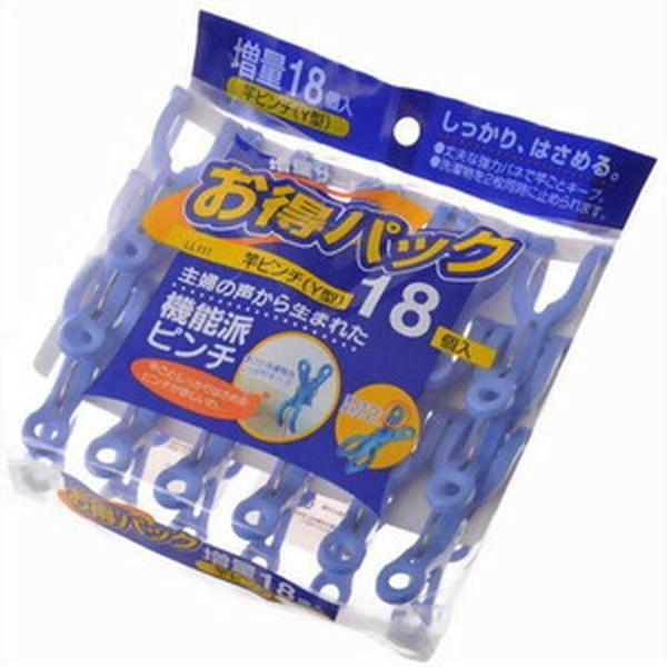 (まとめ買い×24個セット)アイセン LL111 竿ピンチ 18個入 (送料無料)