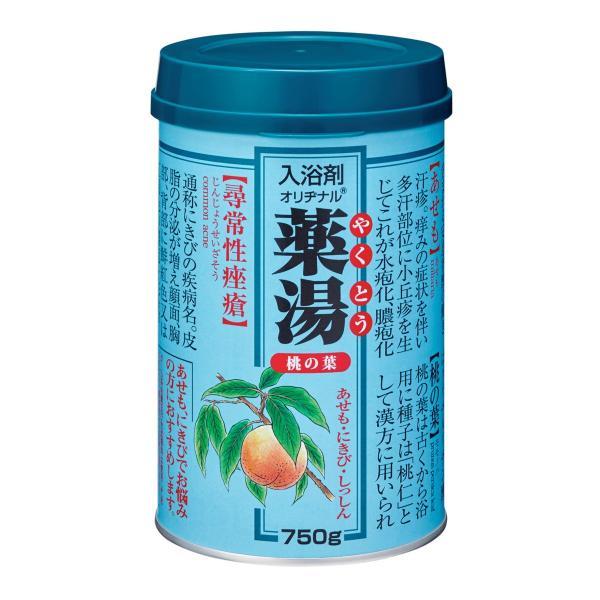 (送料無料・まとめ買い×12個セット)オリヂナル 薬湯 入浴剤 桃の葉 750g