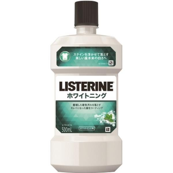 (まとめ買い×10個セット)ジョンソン&amp;ジョンソン 薬用 リステリン ホワイトニング デンタルリンス 500ml (送料無料)