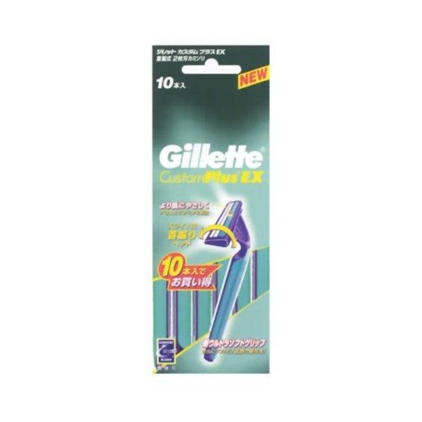 (まとめ買い×10個セット)P&G ジレット カスタムプラスEX 首振式 10本入 使い捨てカミソリ (送料無料)