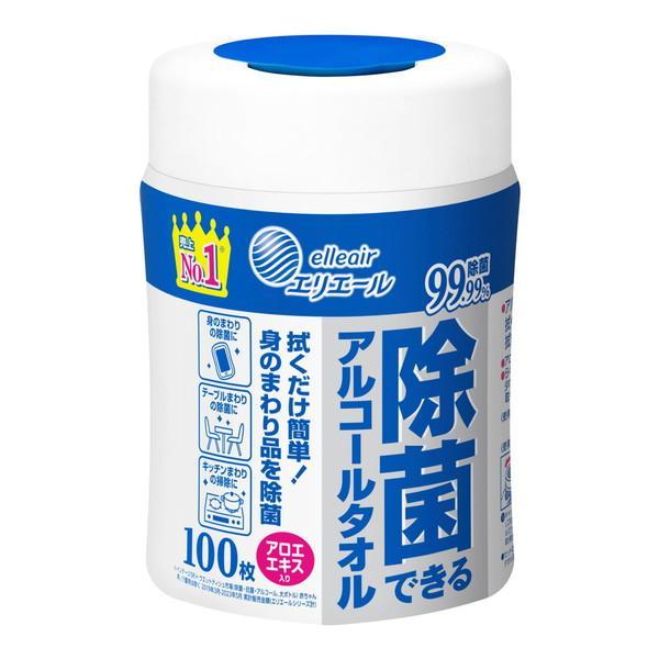 (まとめ買い×12個セット)大王製紙 エリエール 除菌できるアルコールタオル 100枚入 (送料無料)