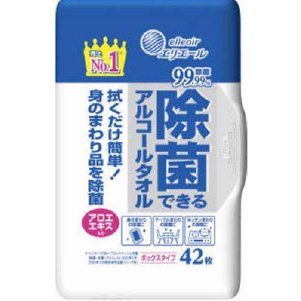 (まとめ買い×12個セット)大王製紙 エリエール 除菌できる アルコールタオル ボックス 本体 42枚入 (送料無料)