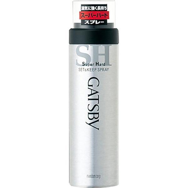 (まとめ買い×10個セット)マンダム ギャツビー セット &amp; キープ スプレー スーパーハード 180g ヘアスプレー (送料無料)