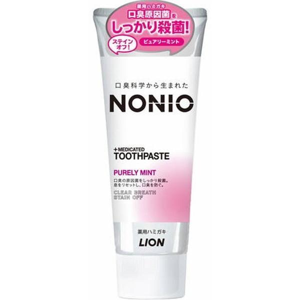 (まとめ買い×60個セット)ライオン ノニオ NONIO 薬用 ハミガキ ピュアリーミント 130g 医薬部外品 (送料無料)