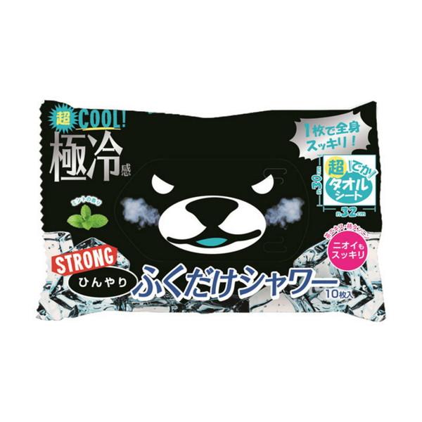 (まとめ買い×48個セット)ときわ商会 ひんやり ふくだけ シャワー ストロング V3 10枚入 (送料無料)