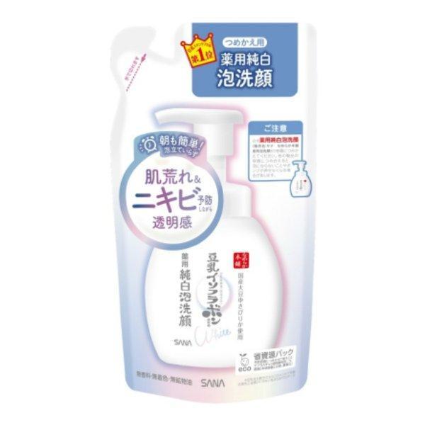 新品 なめらか本舗 サナ 豆乳イソフラボン 薬用純白泡洗顔 つめかえ用 3個 4964596700828.jpg