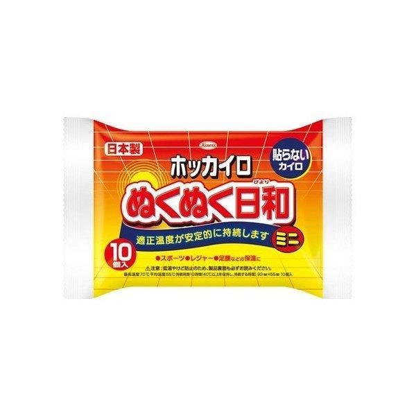 (送料無料・まとめ買い×48個セット)興和新薬 ホッカイロ ぬくぬく日和 貼らない ミニ 10個入