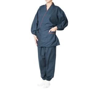 作務衣 日本製 女性 無地 作務衣 さむえ 綿100％ M/L 1036