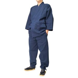 作務衣 日本製　高級-地厚刺し子織作務衣 さむえ 綿100％  S/M/L/LL/3L 2012