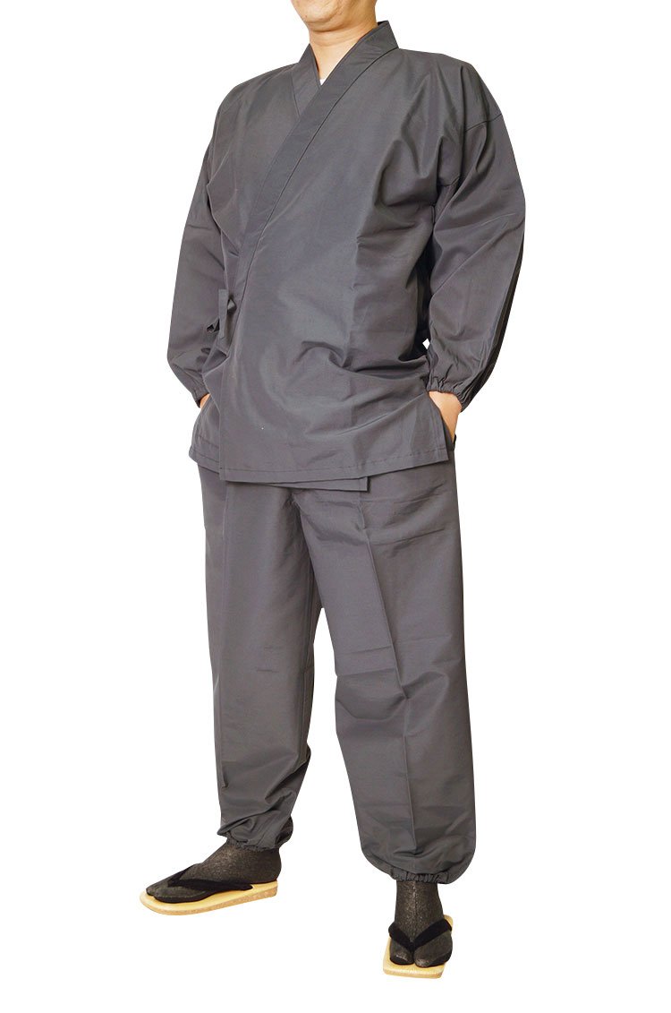 ひめか 作務衣 日本製 メンズ 撥水 防水 高機能作務衣 袖・裾ゴム式