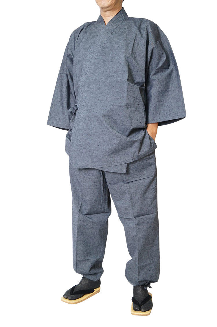ひめか 作務衣 メンズ 男性用 さむえ 久留米織 作務衣 綿100％ 712 M/L