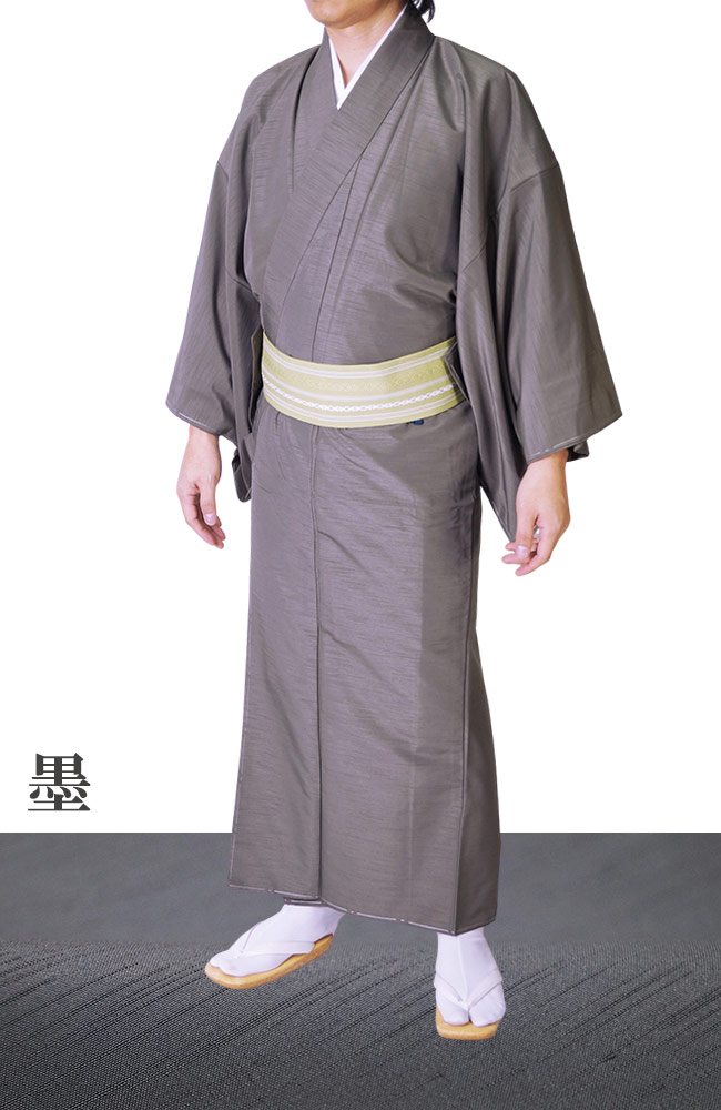 ひめか 着物 男物 メンズ 洗える 紬風 袷 単品 PO-70 11カラー S/M/L