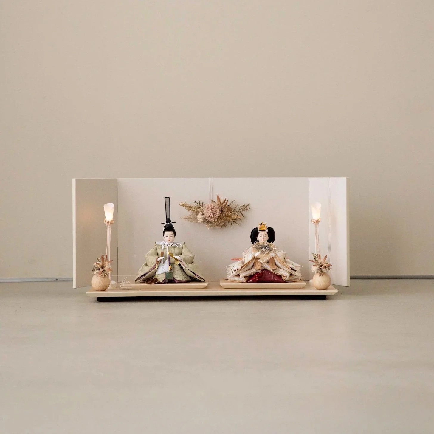 ひな人形 コンパクト おしゃれ モダン 芥子 親王飾 西陣織 正絹錦