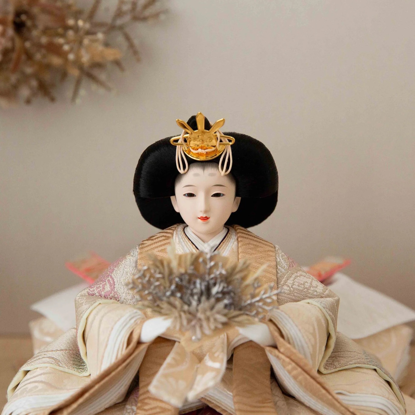 ひな人形 コンパクト おしゃれ モダン 芥子 親王飾 西陣織 正絹錦