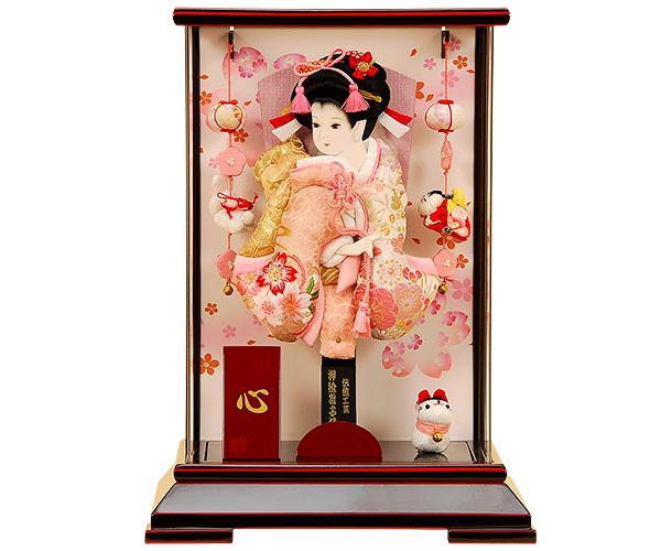 H36 8号 羽子板 【人形の佳月】正月 初節句 コンパクトケース 厄払い