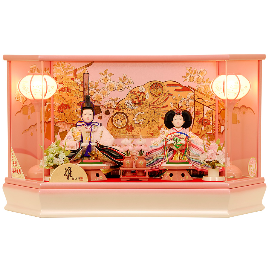 雛人形 ひな人形 K111 コンパクト オルゴール付き 人形の佳月 雛人形